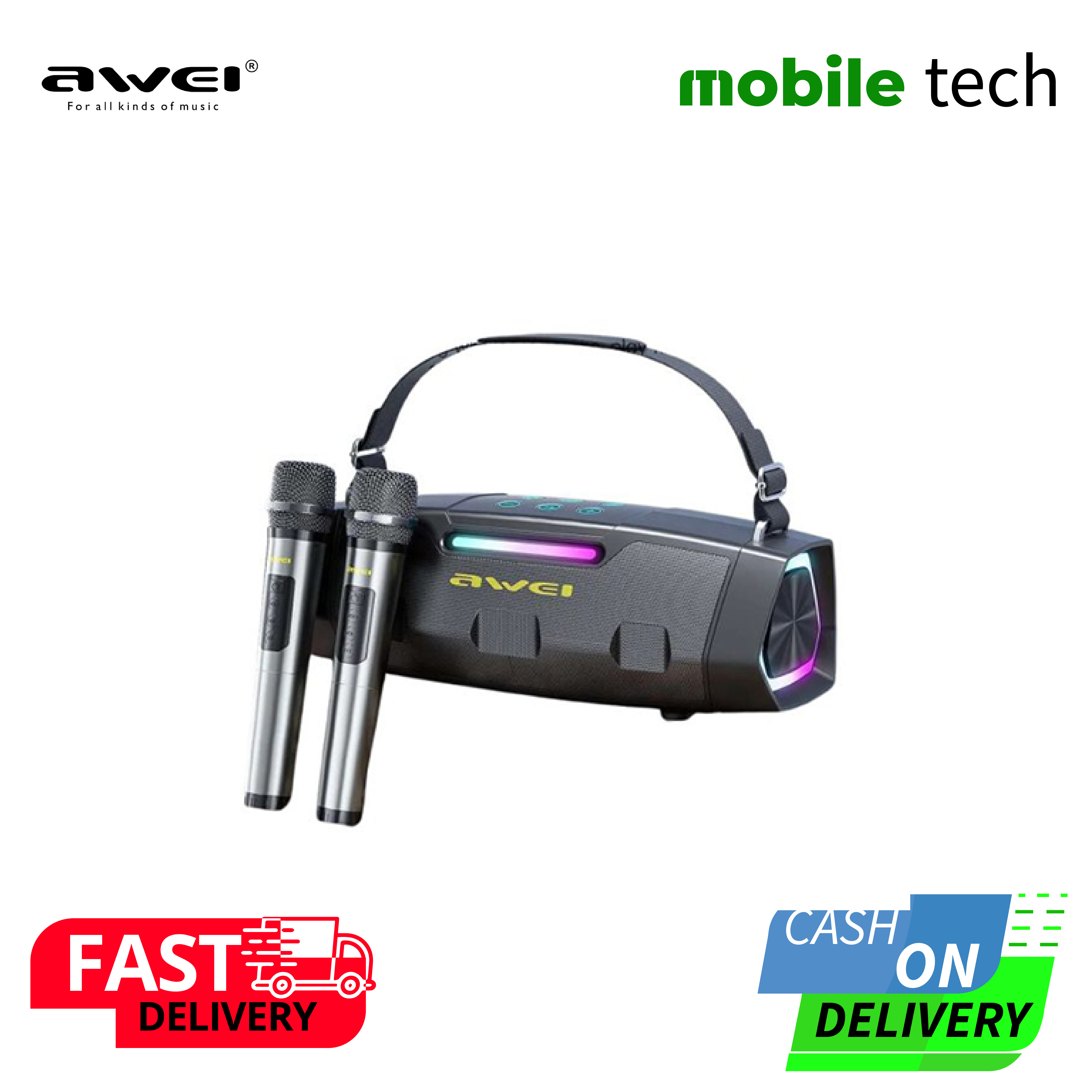 Awei KT28 Karaoke Wireless Speaker With Dual Microphone
